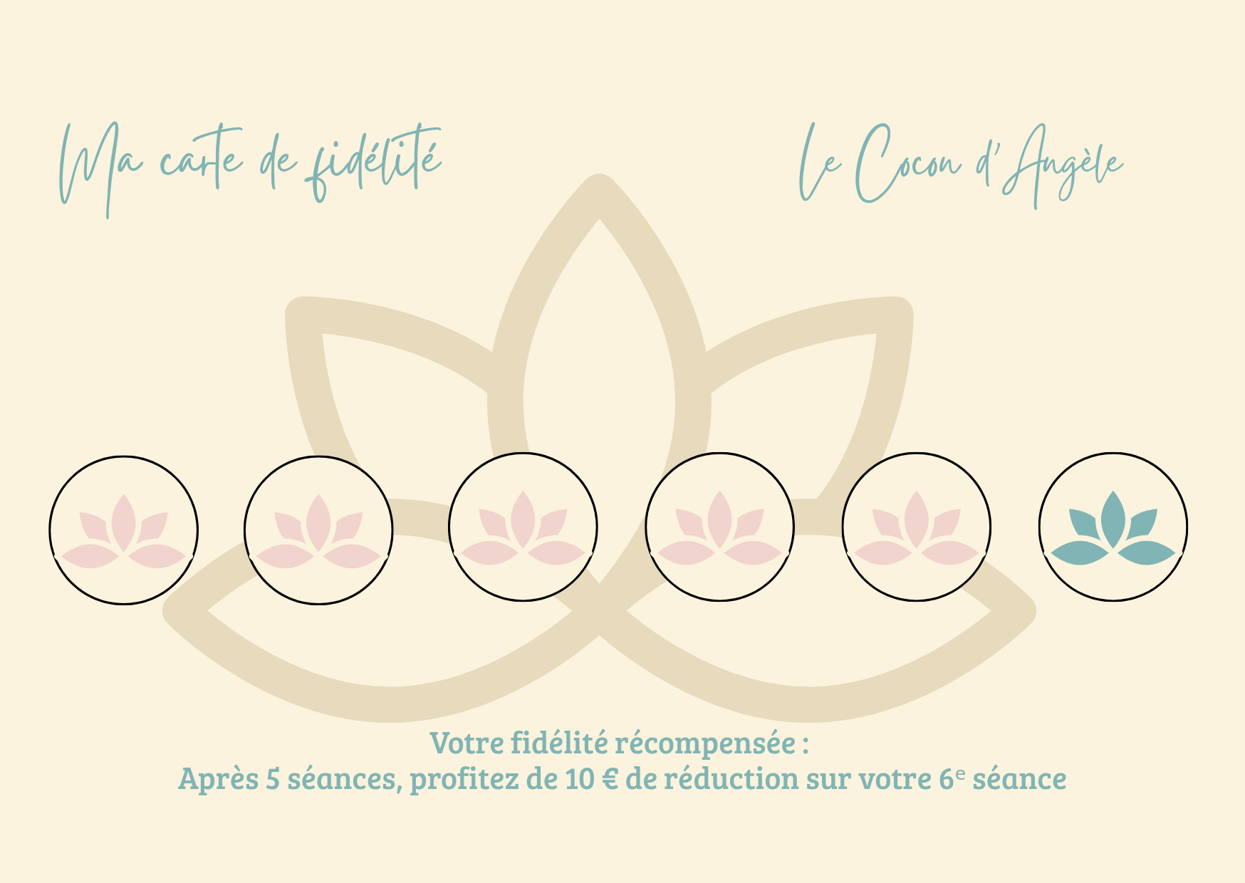 Carte de fidélité Le Cocon d'Angèle